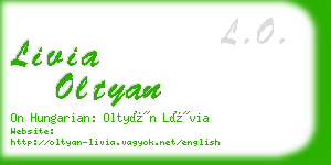 livia oltyan business card